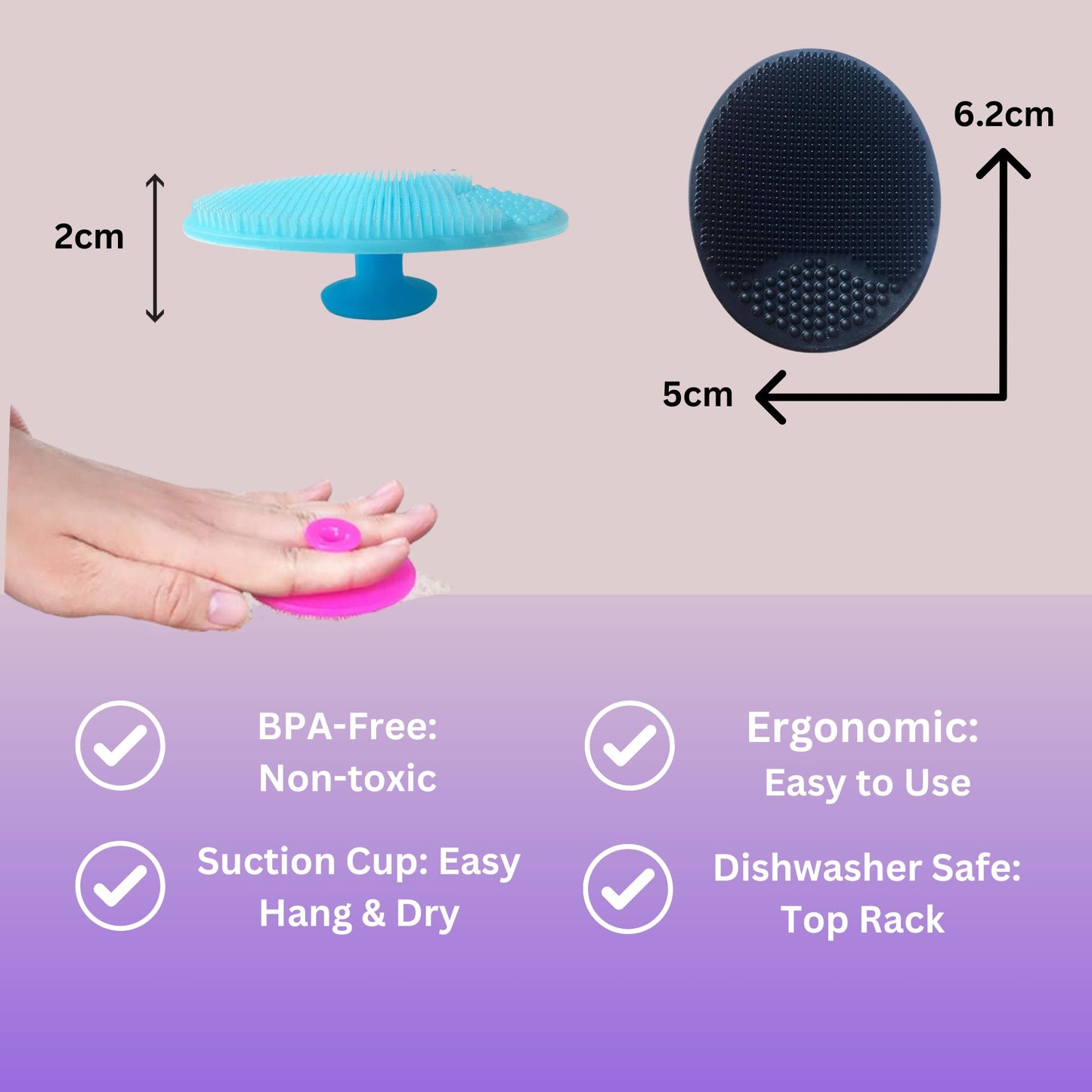 Silicone Face Scrubber bundled with Simple Skincare Set containing Face Wash, Toner & Moisturiser and 3 Kyeltri Silicone Face Exfoliating Brush