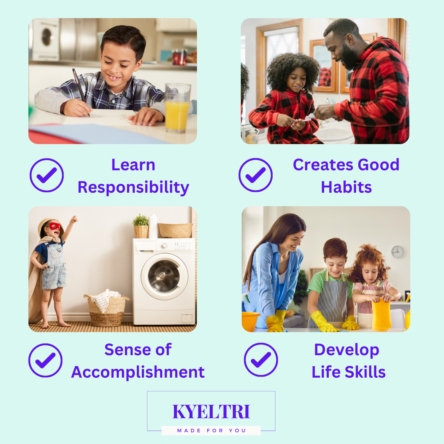 Chores System for Kids Set with Touch Lights, Neon Cards and Instruction Guide for To Do List Visual Timetable and Routine Planner