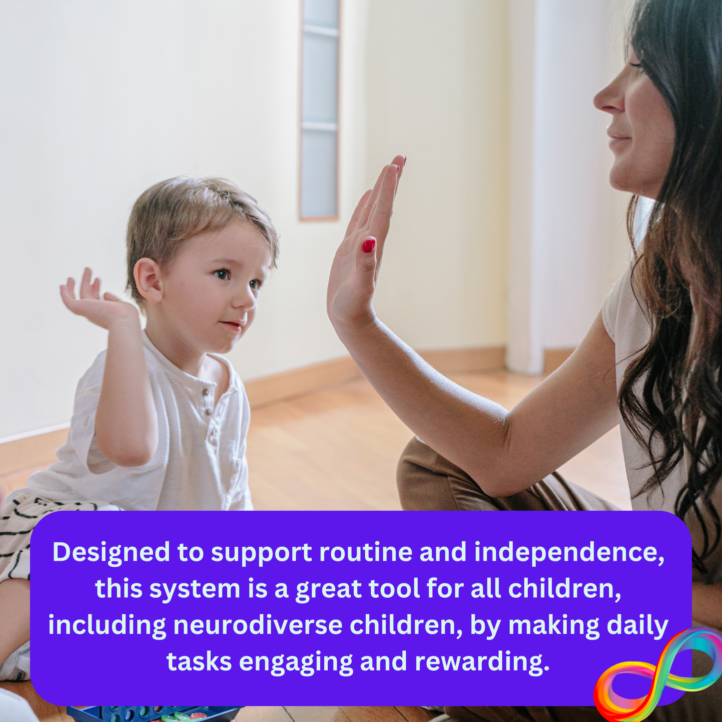 Chores System for Kids Set with Touch Lights, Neon Cards and Instruction Guide for To Do List Visual Timetable and Routine Planner