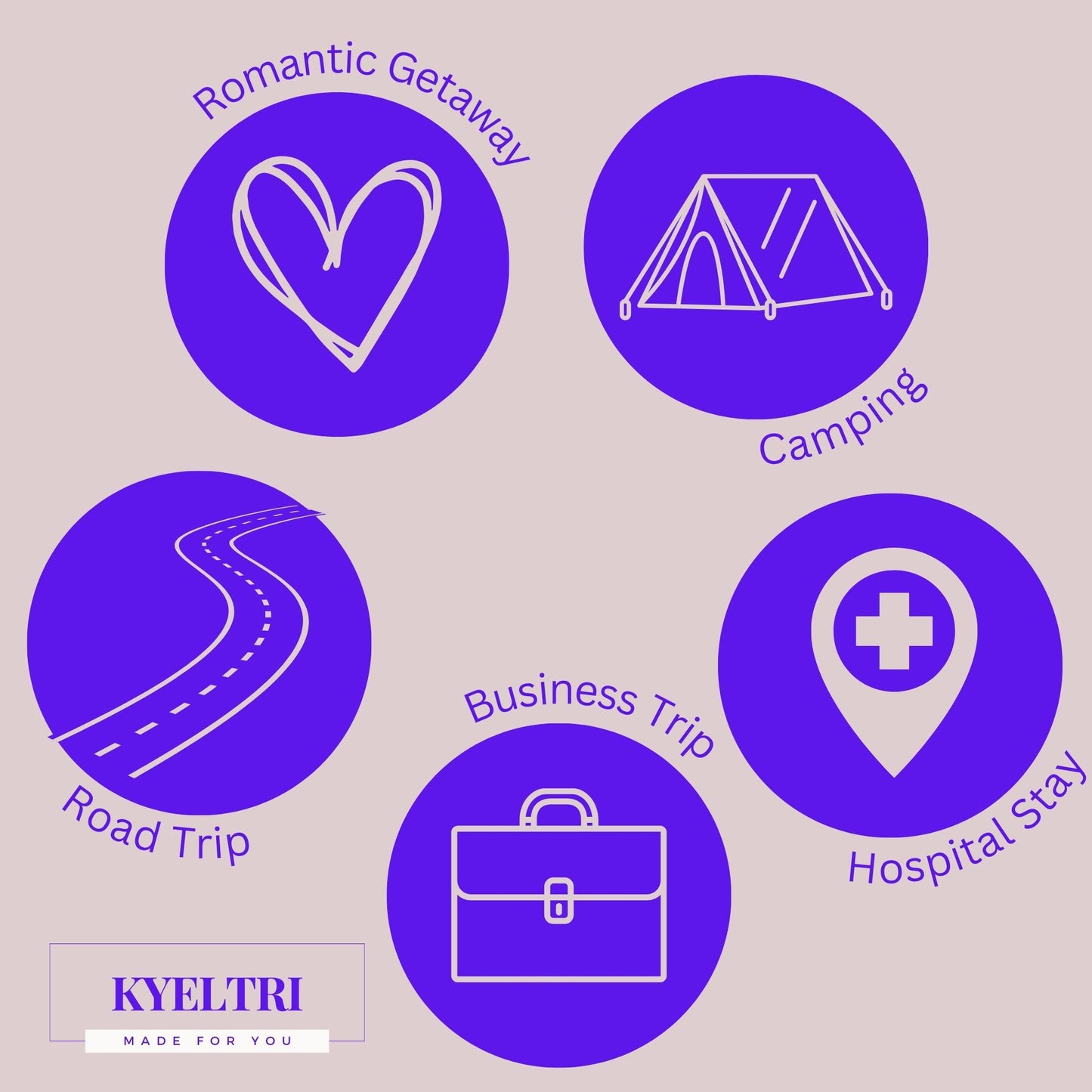 Travel Toiletries for Women - Travel Size Mini Toiletries Set for Holidays, Vacation, Over Night Stay, Hospital Bag Essentials - Clear Travel Bag - Airport Security Approved with Kyeltri Checklist